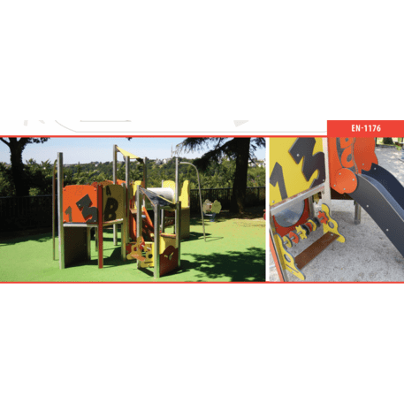 Žaidimų aikštelių kompleksas vaikams nuo 2 metų amžiaus – kolekcija 'MINI / MBG-2246_MI 09-2044-N22'