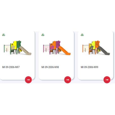 Žaidimų aikštelių kompleksas vaikams nuo 2 metų amžiaus – kolekcija 'MINI / MBG-2215_MI 09-2006-N22'