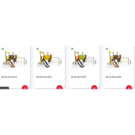 Žaidimų aikštelių kompleksas vaikams nuo 2 metų amžiaus – kolekcija 'MINI / MBG-2225_MI 09-2010-N98'