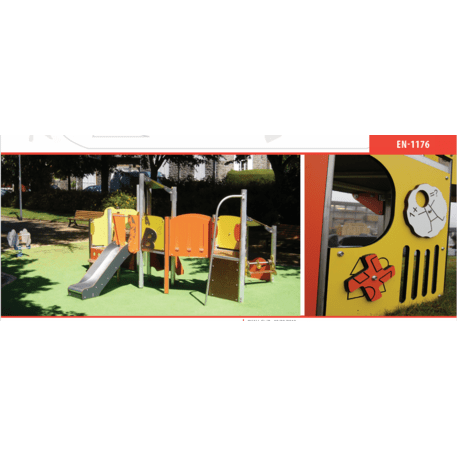 Žaidimų aikštelių kompleksas vaikams nuo 2 metų amžiaus – kolekcija 'MINI / MBG-2225_MI 09-2010-N98'