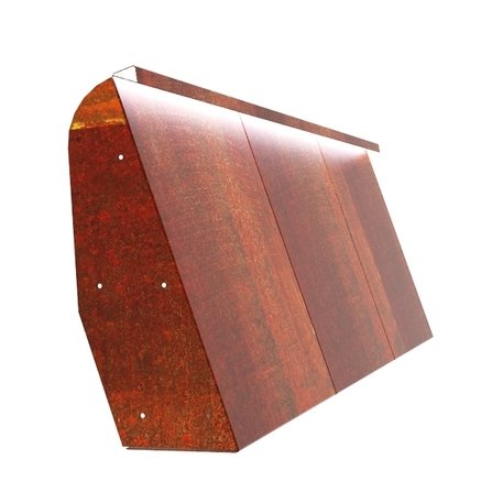Corten plieno vejos atitvėrimo bortelis, 2;3;5 mm storio, aukštis 300 / 700 mm 'LED / Premium / STF/27-23-03/MDL'
