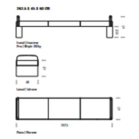 Betoninis modulinis suolas be atlošo 'Premium / Pause 262,5cm'