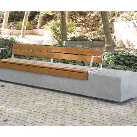 Modulinis betoninis suolas – su arba be medinės sėdimos dalies 'Premium / Basic 60 / MDL_200/240/340cm'