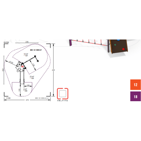 Žaidimų aikštelių kompleksas vaikams nuo 2 iki 10 metų amžiaus – kolekcija 'MAXI / MBG-2350_MA 12-1004-O18'