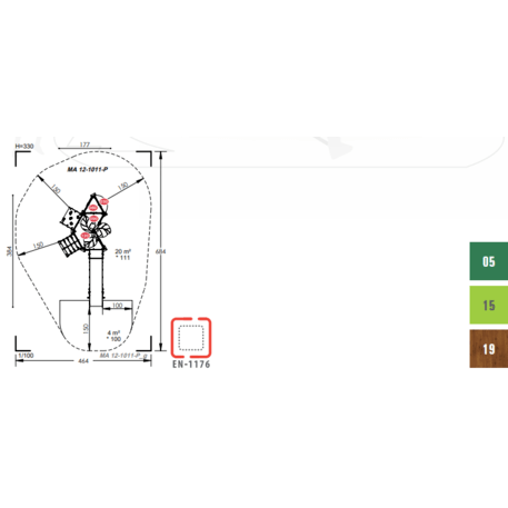Žaidimų aikštelių kompleksas vaikams nuo 2 iki 10 metų amžiaus – kolekcija 'MAXI / MBG-2359_MA 12-1011-P15'
