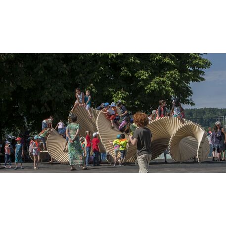 Vaikų žaidimų aikštelių įranga „Climbslide 10.0“, kolekcija Playsculptures®