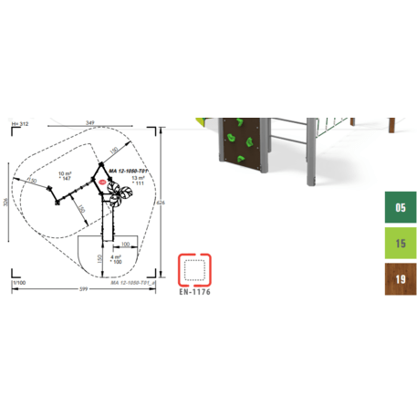 Playground complex for children from 2 years old – 'MINI' collection 'MAXI / MBG-2385_MA 12-1050-T01'