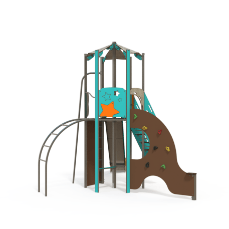 Spielplatzkomplex für Kinder von 2 bis 12 Jahren – Kollektion 'MEGA / MBG-2536_ME 18-1027-T01'