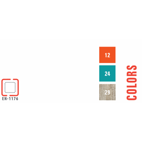 Spielplatzkomplex für Kinder von 2 bis 12 Jahren – Kollektion 'MEGA / MBG-2536_ME 18-1027-T01'