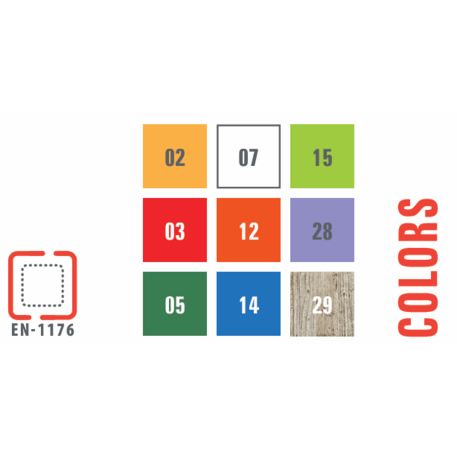 Žaidimų aikštelių kompleksas vaikams nuo 2 iki 12 metų amžiaus – kolekcija 'MEGA / MBG-2560_ME 18-2035-T01'