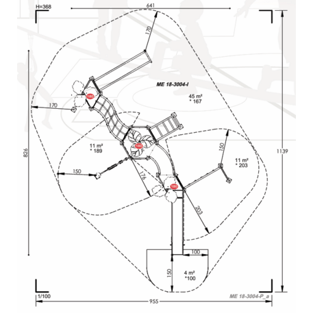 Žaidimų aikštelių kompleksas vaikams nuo 2 iki 12 metų amžiaus – kolekcija 'MEGA / MBG-2569_ME 18-3004-P15'