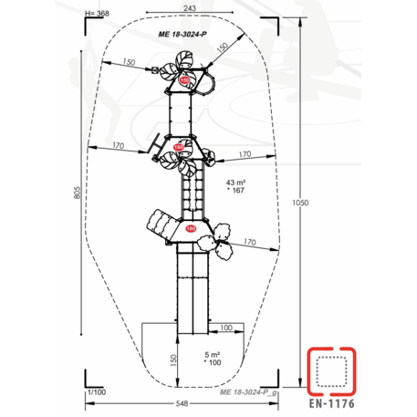Žaidimų aikštelių kompleksas vaikams nuo 2 iki 12 metų amžiaus – kolekcija 'MEGA / MBG-2579_ME 18-3024-P15'