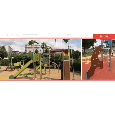 Žaidimų aikštelių kompleksas vaikams nuo 2 iki 12 metų amžiaus – kolekcija 'MEGA / MBG-2595_ME 18-3038-T01'