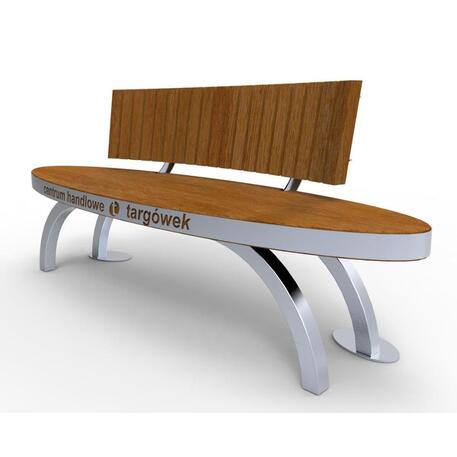 Metalinis suolas (suoliukas) su atlošu, pagamintas iš Iroko medienos 'Premium Collection / STF/13-04-66/MDL'