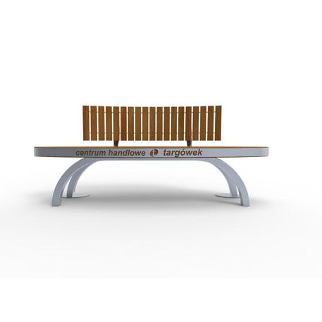 Metalinis suolas (suoliukas) su atlošu, pagamintas iš Iroko medienos 'Premium Collection / STF/13-04-66/MDL'