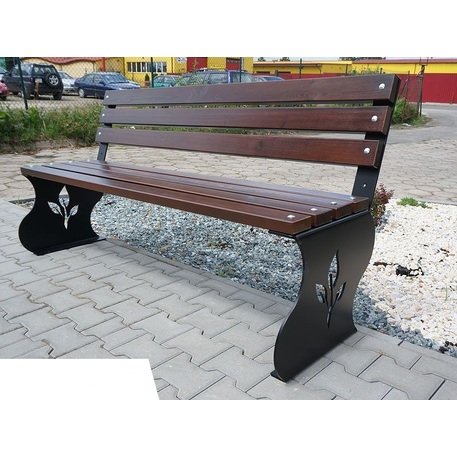 Metalinis suolas su atlošu ir medine sėdimąja dalimi 'MBG/05-Fala I / 150-180cm'