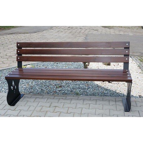 Metalinis suolas su atlošu ir medine sėdimąja dalimi 'MBG/05-Fala I / 150-180cm'