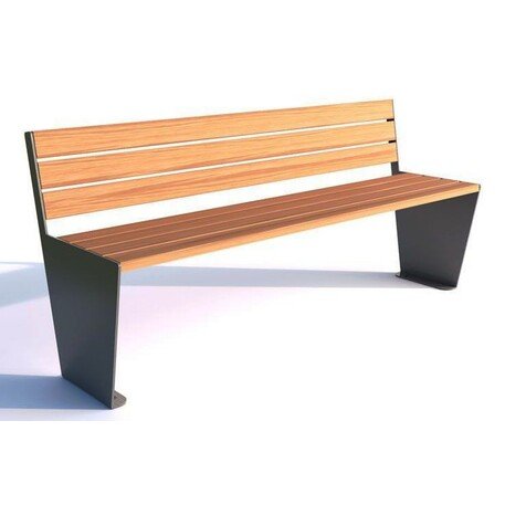 Metalinis suolas su atlošu ir medine sėdimąja dalimi 'MBG/15-Diana / 152-182cm'