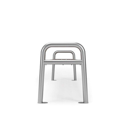 Металлическая скамейка без спинки с деревянным сиденьем 'MBG/84-Promyk II / 160-190cm'