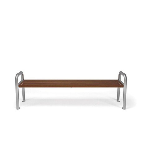 Металлическая скамейка без спинки с деревянным сиденьем 'MBG/84-Promyk II / 160-190cm'