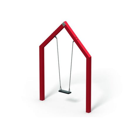 Moduliniai vaikų žaidimų aikštelių kompleksai 3–12 metų vaikams – kolekcija 'Frame / Ninja' MBG-Single swing house 02368
