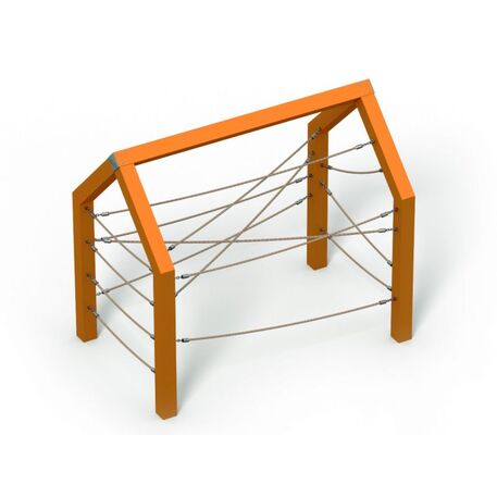 Moduliniai vaikų žaidimų aikštelių kompleksai 3–12 metų vaikams – kolekcija 'Frame / Ninja' MBG-Rope house 02613