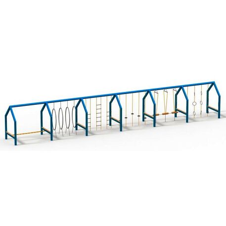 Complessi modulari per parchi giochi per bambini dai 3 ai 12 anni – collezione “Frame / Ninja” MBG-Ninja Frame Dell house 02635