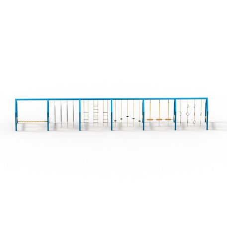 Complessi modulari per parchi giochi per bambini dai 3 ai 12 anni – collezione “Frame / Ninja” MBG-Ninja Frame Dell house 02635