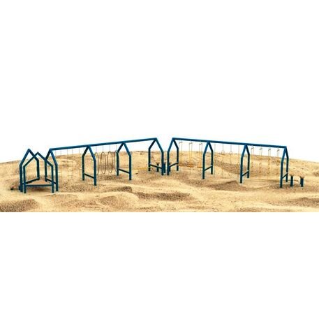 Moduliniai vaikų žaidimų aikštelių kompleksai 3–12 metų vaikams – kolekcija 'Frame / Ninja' MBG-Ninja Frame Kurt II 02730