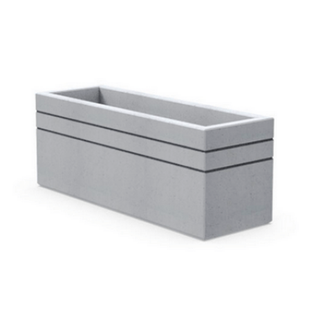 Concrete flower planter 'Brno' 117x39xH/45cm