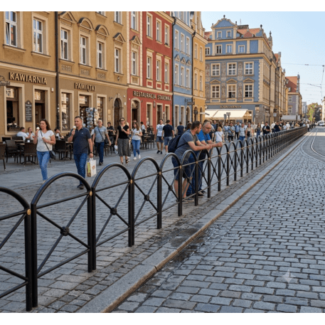 Metalinė apsauginė pėsčiųjų atitvėrimo tvorelė miestams 'Walk - 300'