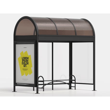 Autobusų stotelės stoginė, paviljonas su informaciniu stendu 'Modena 311-Bis'