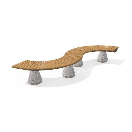 HPC Terrazzo betona sols ar koka sēdvirsmu BS-156 | Urban Premium Collection