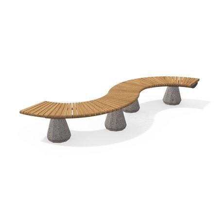 HPC Terrazzo betona sols ar koka sēdvirsmu BS-156 | Urban Premium Collection