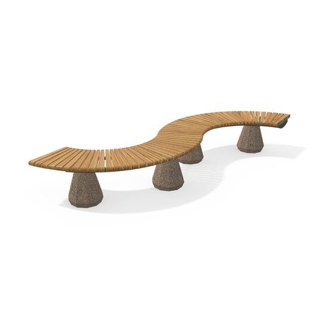 HPC Terrazzo betona sols ar koka sēdvirsmu BS-156 | Urban Premium Collection