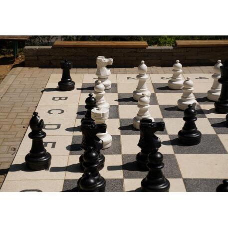 Concrete Outdoor Chess Area with a Terrazzo-Structured Surface 'BS-162'