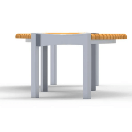 Metalinis suolas (suoliukas) be atlošo, pagamintas iš Iroko medienos 'Premium Collection / STF/20-02-15_05/MDL'