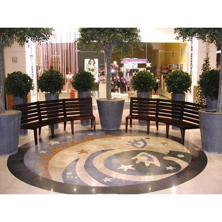 Klasikinio stiliaus medinis suoliukas su atlošu, iš Iroko medienos 'Premium Collection / STF/10-27-17/MDL'