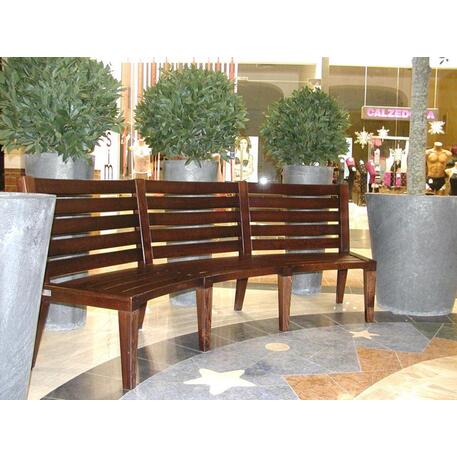 Klasikinio stiliaus medinis suoliukas su atlošu, iš Iroko medienos 'Premium Collection / STF/10-27-17/MDL'