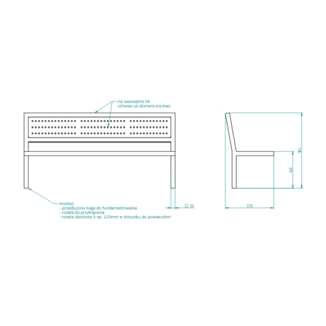 Metalinis suoliukas su atlošu 'Premium / STF/02-03-02/MDL'