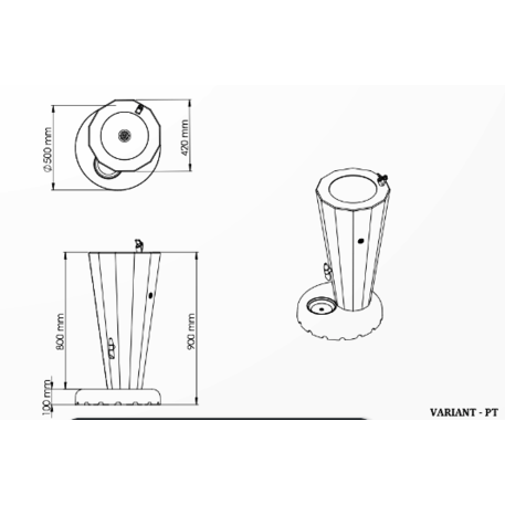 Betoninis geriamo vandens fontanas 'BS-256-P'