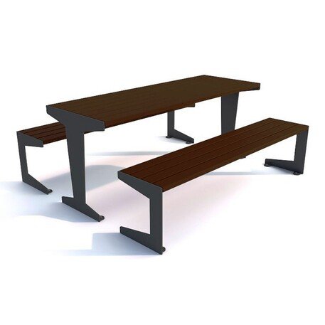 Metal bench + table 'Picnic_L1'