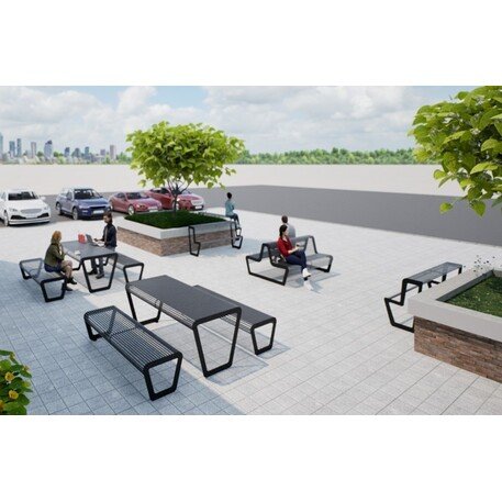 Metal picnic table with benches 'MBG_152 / Picnic Set K4'