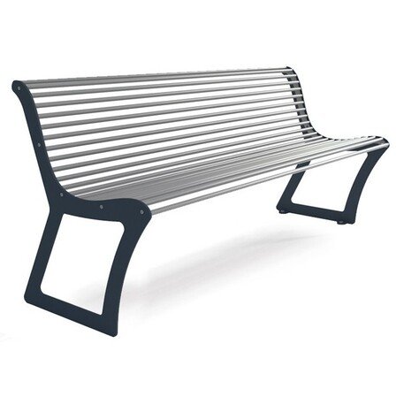 Металлическая скамейка со спинкой 'BDS_KRM_V-182cm'