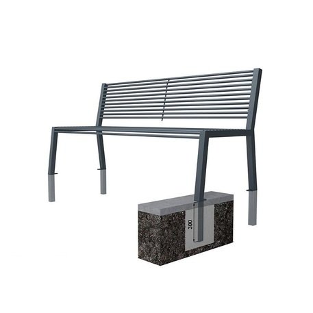 Металлическая скамейка со спинкой 'BDS_MBG/4-190cm'