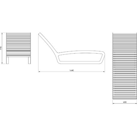 Sedia a sdraio pieghevole in metallo 'BD/LTR020.00/MDL'