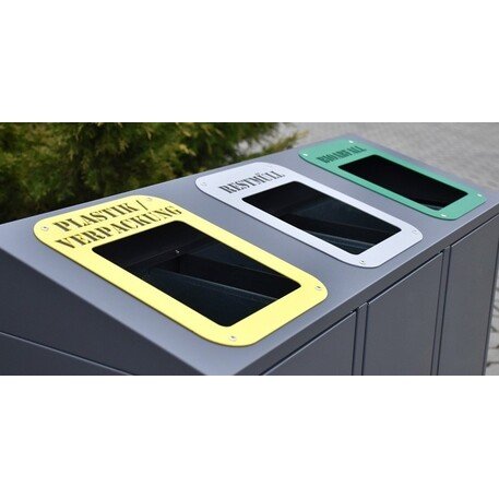 Metal litter bin for sorting 'Etna III 3x40L'