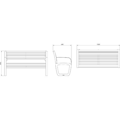 Metal bench 'BD/ATARIA_LAT140.02_150cm/MDL'