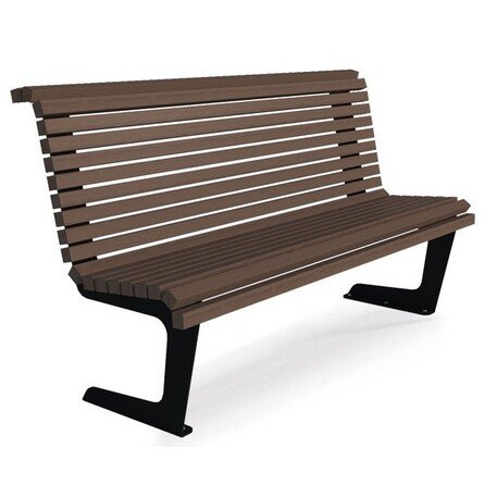 Metal bench with backrest 'BDS_MBG/28-180cm'