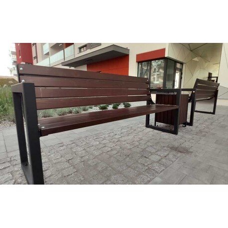 Metal bench with backrest 'BDS_MBG/51-190cm'